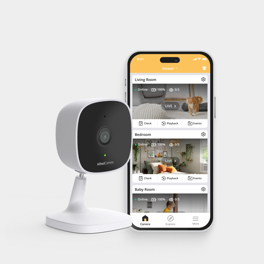 [2-Pack] AlfredCam - Home Security Camera