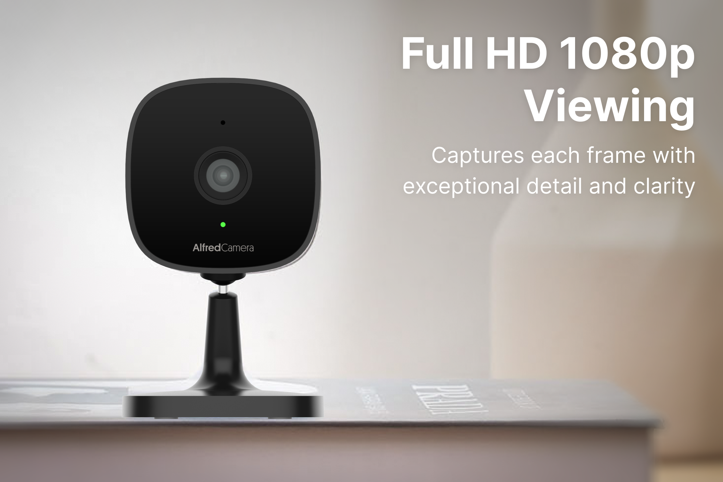 AlfredCam Black Indoor Security Camera